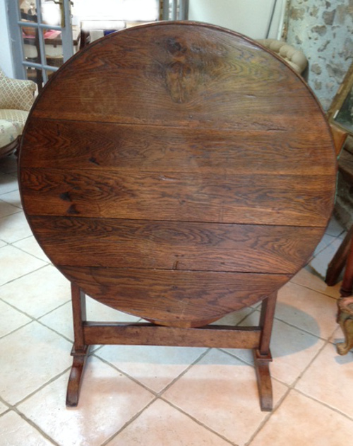 FRENCH ANTIQUE WINE TASTING TABLE